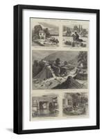 The Floods in South Wales-null-Framed Giclee Print