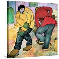 The Floor Polishers, 1911-Kasimir Malevich-Stretched Canvas