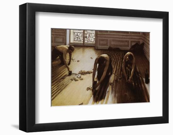 The Floor Scrapers-Gustave Caillebotte-Framed Art Print