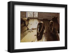 The Floor Scrapers-Gustave Caillebotte-Framed Art Print