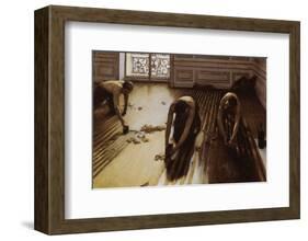 The Floor Scrapers-Gustave Caillebotte-Framed Art Print