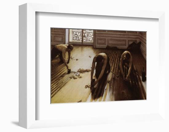 The Floor Scrapers-Gustave Caillebotte-Framed Art Print