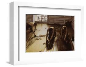 The Floor Scrapers-Gustave Caillebotte-Framed Art Print