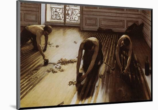 The Floor Scrapers-Gustave Caillebotte-Mounted Art Print