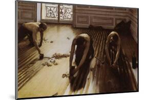 The Floor Scrapers-Gustave Caillebotte-Mounted Art Print