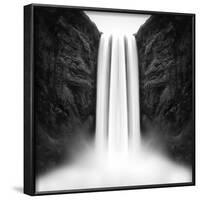 The flow of Skógafoss-Philippe Sainte-Laudy-Framed Photographic Print