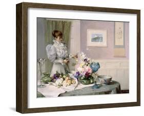 The Flower Arranger-Sir Samuel Henry William Llewelyn-Framed Giclee Print