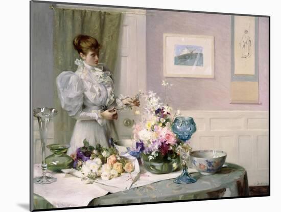 The Flower Arranger-Sir Samuel Henry William Llewelyn-Mounted Giclee Print