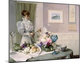 The Flower Arranger-Sir Samuel Henry William Llewelyn-Mounted Giclee Print