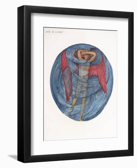 The Flower Book: I, Love in a Mist, 1905-Edward Burne-Jones-Framed Premium Giclee Print