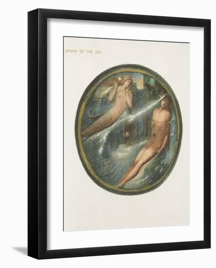 The Flower Book: Xvi. Grave of the Sea, 1905 (Litho with Gouache on Paper)-Edward Burne-Jones-Framed Giclee Print