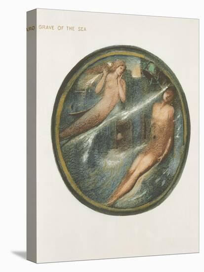 The Flower Book: Xvi. Grave of the Sea, 1905 (Litho with Gouache on Paper)-Edward Burne-Jones-Stretched Canvas