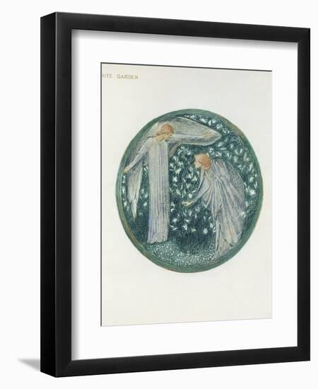 The Flower Book: XXXIV. White Garden, 1905-Edward Burne-Jones-Framed Giclee Print