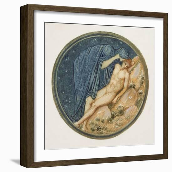 The Flower Book: Xxxviii. Day and Night, 1905 (Litho with Gouache on Paper)-Edward Burne-Jones-Framed Giclee Print