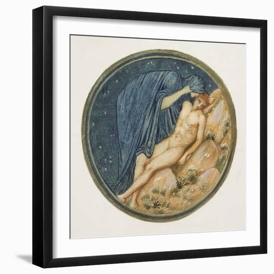 The Flower Book: Xxxviii. Day and Night, 1905 (Litho with Gouache on Paper)-Edward Burne-Jones-Framed Giclee Print