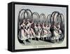 The Flower Dance-Currier & Ives-Framed Stretched Canvas