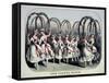 The Flower Dance-Currier & Ives-Framed Stretched Canvas