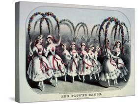 The Flower Dance-Currier & Ives-Stretched Canvas