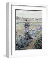 The Flower Fields-Daniel Ridgway Knight-Framed Giclee Print