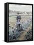 The Flower Fields-Daniel Ridgway Knight-Framed Stretched Canvas