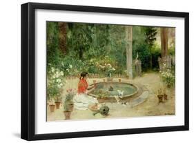 The Flower Garden, 1899-Ricardo Brugada Y Panizo-Framed Giclee Print