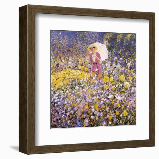 The Flower Garden, 1912-Frederick Carl Frieseke-Framed Premium Giclee Print