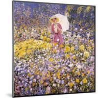 The Flower Garden, 1912-Frederick Carl Frieseke-Mounted Premium Giclee Print