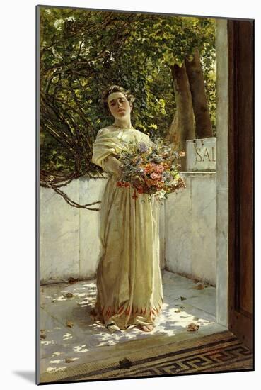 The Flower Gatherer-Gioacchino Pagliei-Mounted Giclee Print