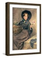 The Flower Girl, 1833-William Henry Hunt-Framed Giclee Print