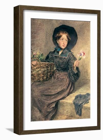 The Flower Girl, 1833-William Henry Hunt-Framed Giclee Print