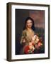 The Flower Girl, 1846 (Oil on Canvas)-Charles Cromwell Ingham-Framed Giclee Print