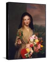 The Flower Girl, 1846 (Oil on Canvas)-Charles Cromwell Ingham-Stretched Canvas