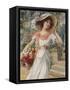 The Flower Girl. Early 20th Century-Emile Vernon-Framed Stretched Canvas