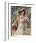 The Flower Girl. Early 20th Century-Emile Vernon-Framed Giclee Print