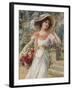 The Flower Girl. Early 20th Century-Emile Vernon-Framed Giclee Print