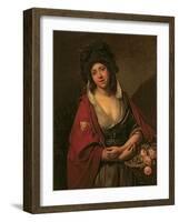 The Flower Girl-Johann Zoffany-Framed Giclee Print