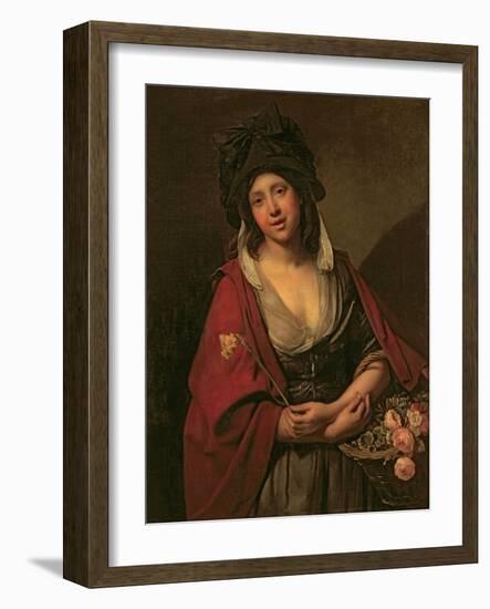 The Flower Girl-Johann Zoffany-Framed Giclee Print
