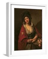 The Flower Girl-Johann Zoffany-Framed Giclee Print