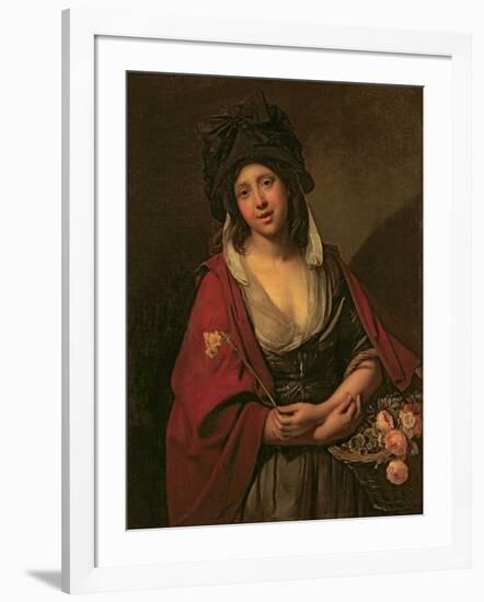 The Flower Girl-Johann Zoffany-Framed Giclee Print