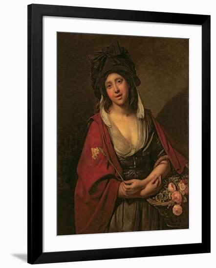 The Flower Girl-Johann Zoffany-Framed Giclee Print