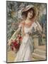 The Flower Girl-Emile Vernon-Mounted Giclee Print