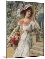 The Flower Girl-Emile Vernon-Mounted Giclee Print