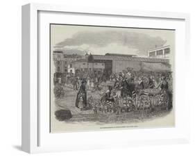 The Flower-Market in Covent-Garden-William James Linton-Framed Giclee Print