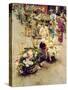 The Flower Market, Tokyo, 1892-Robert Blum-Stretched Canvas