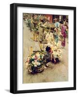 The Flower Market, Tokyo, 1892-Robert Blum-Framed Giclee Print