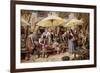 The Flower Market, Toulon-Myles Birket Foster-Framed Giclee Print