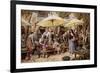 The Flower Market, Toulon-Myles Birket Foster-Framed Giclee Print