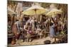 The Flower Market, Toulon-Myles Birket Foster-Mounted Giclee Print