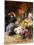 The Flower Market-Victor Gabriel Gilbert-Mounted Giclee Print