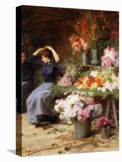 The Flower Market-Victor Gabriel Gilbert-Stretched Canvas